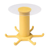 Maxbell Wall Mounted Utensil Holder Hook Kitchenware Storage Rack for Towel Spoon Yellow