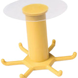 Maxbell Wall Mounted Utensil Holder Hook Kitchenware Storage Rack for Towel Spoon Yellow