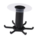 Maxbell Wall Mounted Utensil Holder Hook Kitchenware Storage Rack for Towel Spoon Black