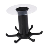 Maxbell Wall Mounted Utensil Holder Hook Kitchenware Storage Rack for Towel Spoon Black