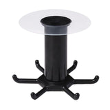 Maxbell Wall Mounted Utensil Holder Hook Kitchenware Storage Rack for Towel Spoon Black