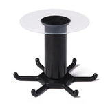 Maxbell Wall Mounted Utensil Holder Hook Kitchenware Storage Rack for Towel Spoon Black