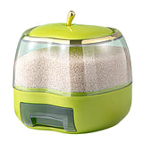 Maxbell 5KG Rice Storage Container Grain Dispenser for Rice Green