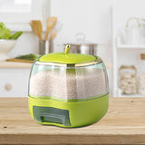 Maxbell 5KG Rice Storage Container Grain Dispenser for Rice Green
