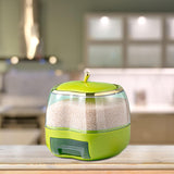 Maxbell 5KG Rice Storage Container Grain Dispenser for Rice Green