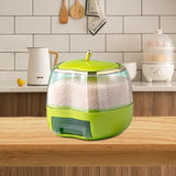 Maxbell 5KG Rice Storage Container Grain Dispenser for Rice Green