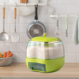 Maxbell 5KG Rice Storage Container Grain Dispenser for Rice Green