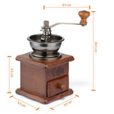 Maxbell Vintage Style Classic Coffee Mill Hand Crank Coffee Grinders with Drawer