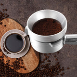 Maxbell Aluminum Alloy Coffee Dosing Funnel Coffee Intelligent Dosing Ring silver