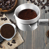 Maxbell Aluminum Alloy Coffee Dosing Funnel Coffee Intelligent Dosing Ring silver