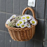 Maxbell Storage Basket with Handle Ornament Containers for Candy Snacks Pantry Brown