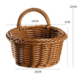 Maxbell Storage Basket with Handle Ornament Containers for Candy Snacks Pantry Brown