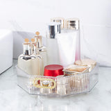 Maxbell 360 Rotation Vanity Cosmetics Tray Bathroom Organizer for Bedroom Shower White