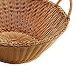 Maxbell Portable  Rattan Fruit Storage Basket Table Organizer  Brown