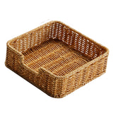 Maxbell Rustic Woven Napkin Holder Serving Tray Towel Holder for Living Room Bedroom