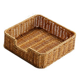 Maxbell Rustic Woven Napkin Holder Serving Tray Towel Holder for Living Room Bedroom