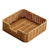 Maxbell Rustic Woven Napkin Holder Serving Tray Towel Holder for Living Room Bedroom