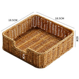 Maxbell Rustic Woven Napkin Holder Serving Tray Towel Holder for Living Room Bedroom