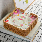 Maxbell Rustic Woven Napkin Holder Serving Tray Towel Holder for Living Room Bedroom