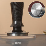 Maxbell Espresso Tamper Carbon Fibre Handle Elastic Feedback Design 58mm