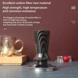 Maxbell Espresso Tamper Carbon Fibre Handle Elastic Feedback Design 58mm