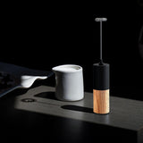 Maxbell Milk Frother Egg Beater Stirring Kitchen Whisk Coffee for Frappe Drink Latte Black and Brown