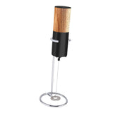 Maxbell Milk Frother Egg Beater Stirring Kitchen Whisk Coffee for Frappe Drink Latte Black and Brown