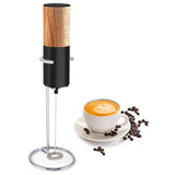Maxbell Milk Frother Egg Beater Stirring Kitchen Whisk Coffee for Frappe Drink Latte Black and Brown