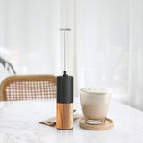 Maxbell Milk Frother Egg Beater Stirring Kitchen Whisk Coffee for Frappe Drink Latte Black and Brown