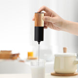 Maxbell Milk Frother Egg Beater Stirring Kitchen Whisk Coffee for Frappe Drink Latte Black and Brown