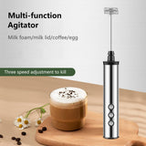 Maxbell Household Milk Frother Whisk Drink 3 Speeds for Frappe Drink