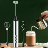 Maxbell Household Milk Frother Whisk Drink 3 Speeds for Frappe Drink