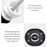 Maxbell Small Automatic Pepper Mill Grinder Refillable Power Shakers for Restaurant