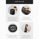 Maxbell Small Automatic Pepper Mill Grinder Refillable Power Shakers for Restaurant