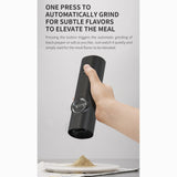 Maxbell Small Automatic Pepper Mill Grinder Refillable Power Shakers for Restaurant