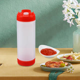 Maxbell 20 oz Sauce Bottles Salad Dressing Bottles Sauce Squeezer Container Red