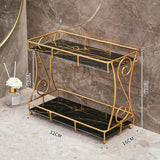 Maxbell Iron Cosmetic Storage Rack Storage Box Organizer for Bathroom Countertop Black