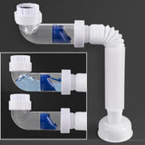 Maxbell Household Drain Pipe Flexible Universal for Washroom Kitchen Sink Bathtub