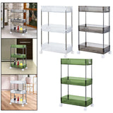 Maxbell 3 Tier Rolling Storage cart Roller Rack for Kitchen Bedroom Hallway black