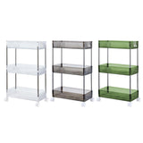 Maxbell 3 Tier Rolling Storage cart Roller Rack for Kitchen Bedroom Hallway black