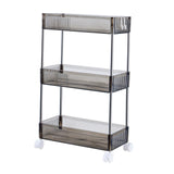 Maxbell 3 Tier Rolling Storage cart Roller Rack for Kitchen Bedroom Hallway black