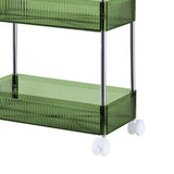 Maxbell 3 Tier Rolling Storage cart Roller Rack for Kitchen Bedroom Hallway green