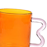 Maxbell Colorful Glass Mug Breakfast Drink Mug 15oz for Milk Water Office