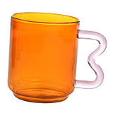 Maxbell Colorful Glass Mug Breakfast Drink Mug 15oz for Milk Water Office