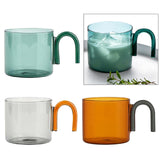 Maxbell milk Tea Cup with Handle Heat Resistance for Office Flower Tea Cereal Green