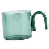 Maxbell milk Tea Cup with Handle Heat Resistance for Office Flower Tea Cereal Green