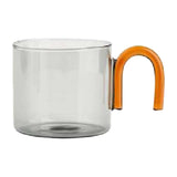 Maxbell milk Tea Cup with Handle Heat Resistance for Office Flower Tea Cereal Gray