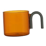 Maxbell milk Tea Cup with Handle Heat Resistance for Office Flower Tea Cereal Orange