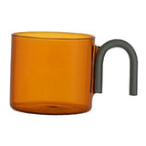Maxbell milk Tea Cup with Handle Heat Resistance for Office Flower Tea Cereal Orange
