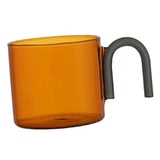 Maxbell milk Tea Cup with Handle Heat Resistance for Office Flower Tea Cereal Orange